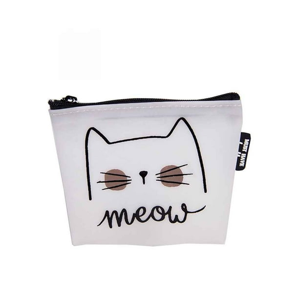 Soft Plush Women Coin Purse Mini Cute Zipper Girls Coin Wallet kitty cat Bag